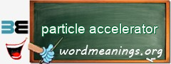 WordMeaning blackboard for particle accelerator